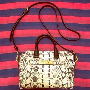Snakeskin Coach Swagger Bag